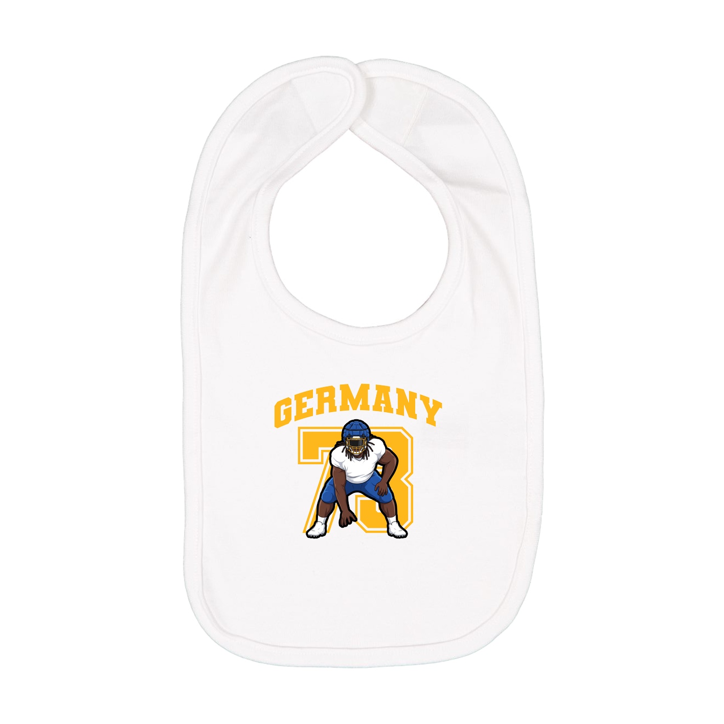Infant Bib — Number in White