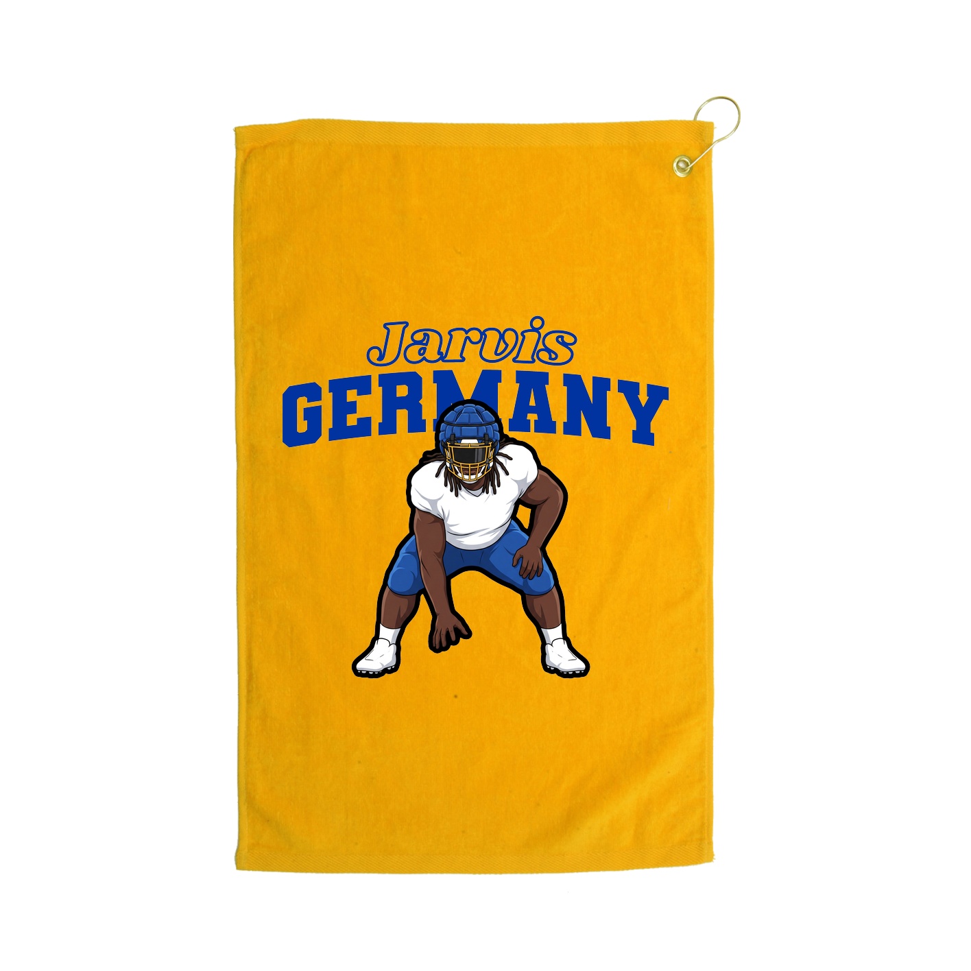 Golf Towel — Name Arch in Gold