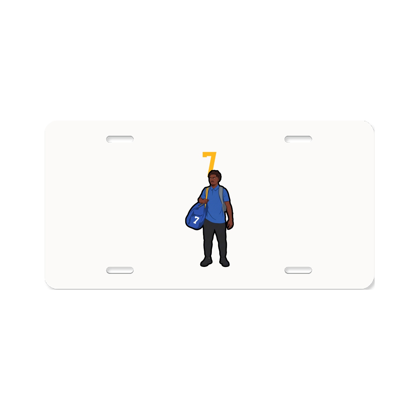 License Plate — Number Top in Classic
