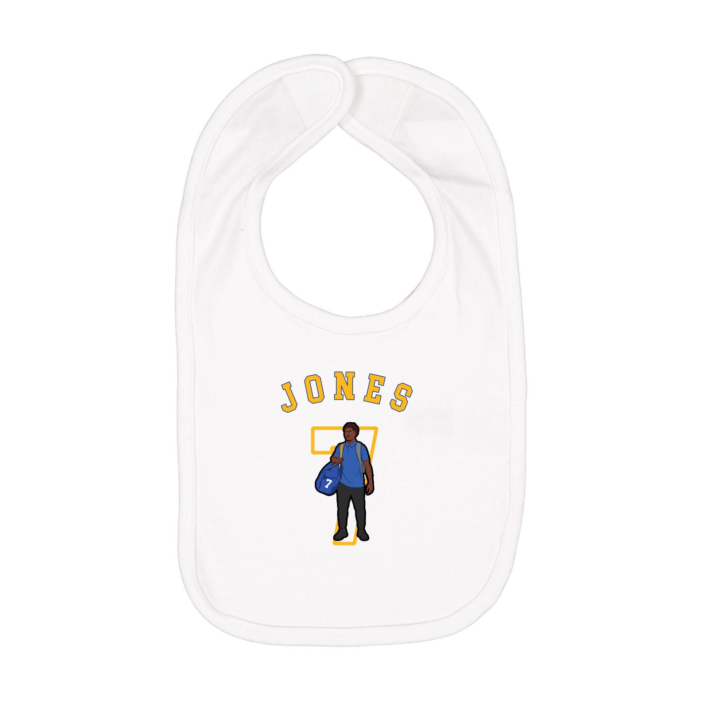 Infant Bib — Shirsey Arch in White