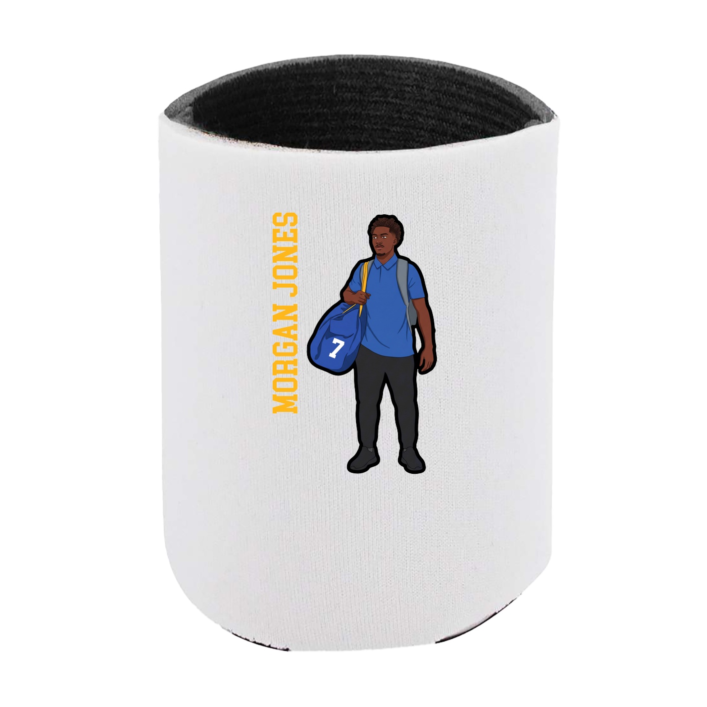 Can Holder — Name Vertical in White