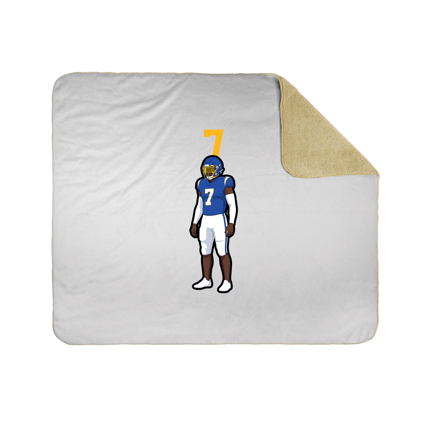 Throw Blanket — Number Top in White