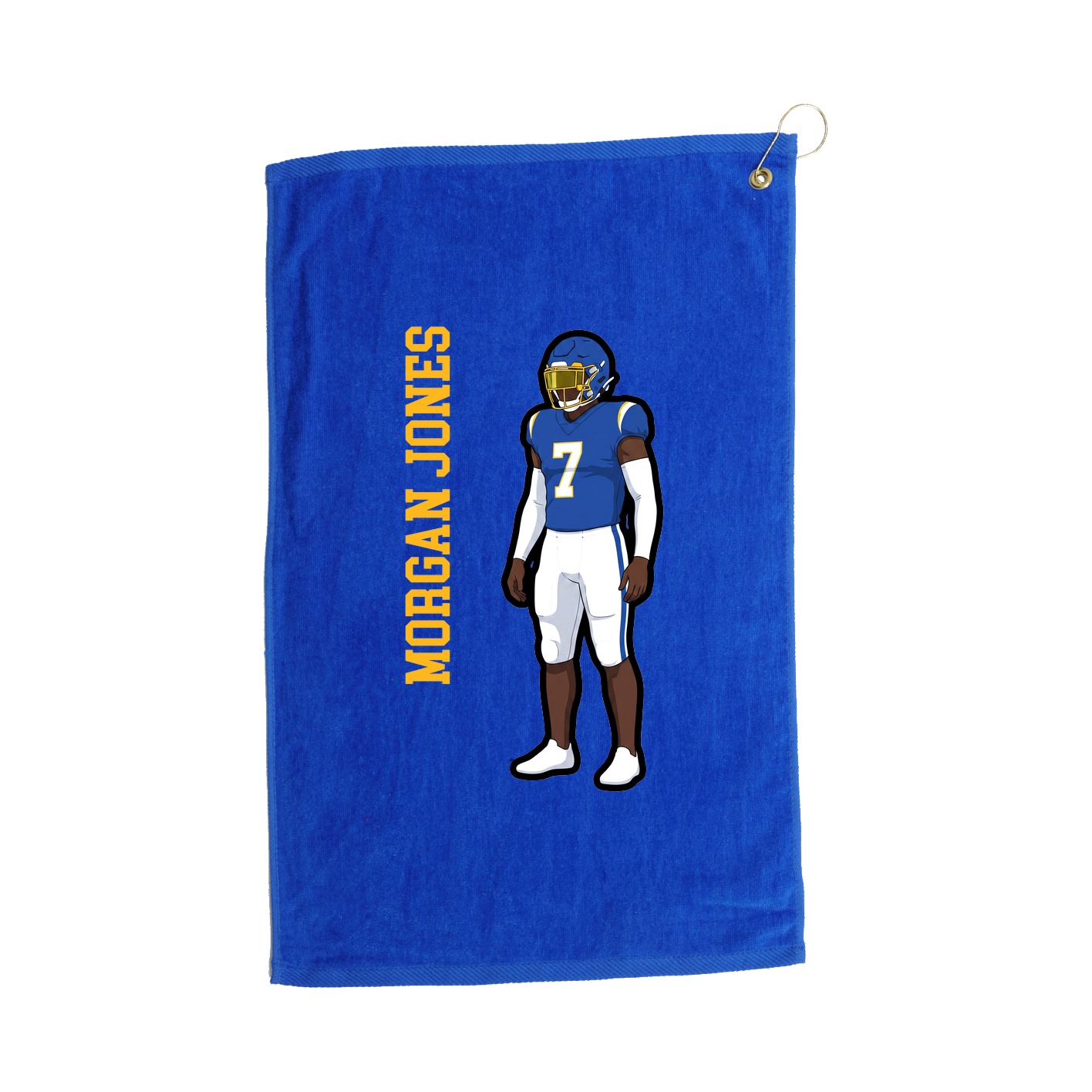 Golf Towel — Name Vertical in Royal