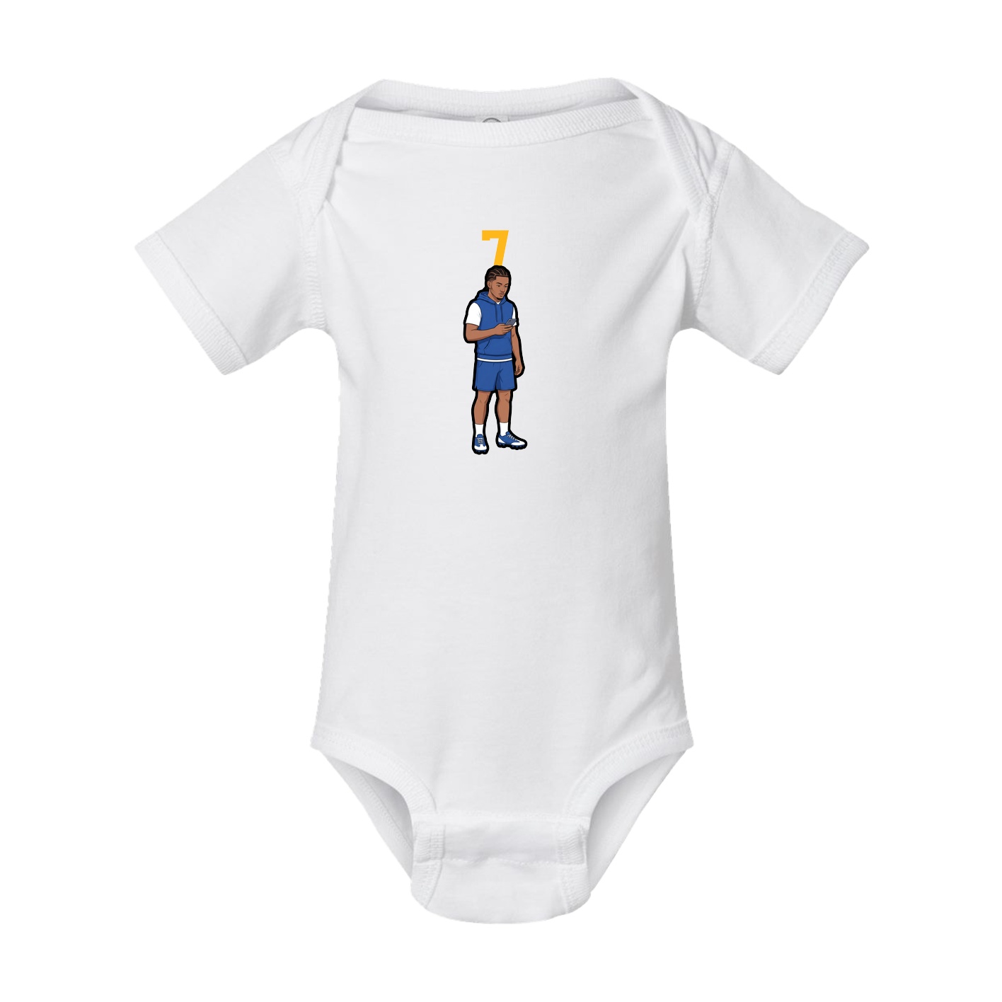 Baby Onesie — Number Top in White