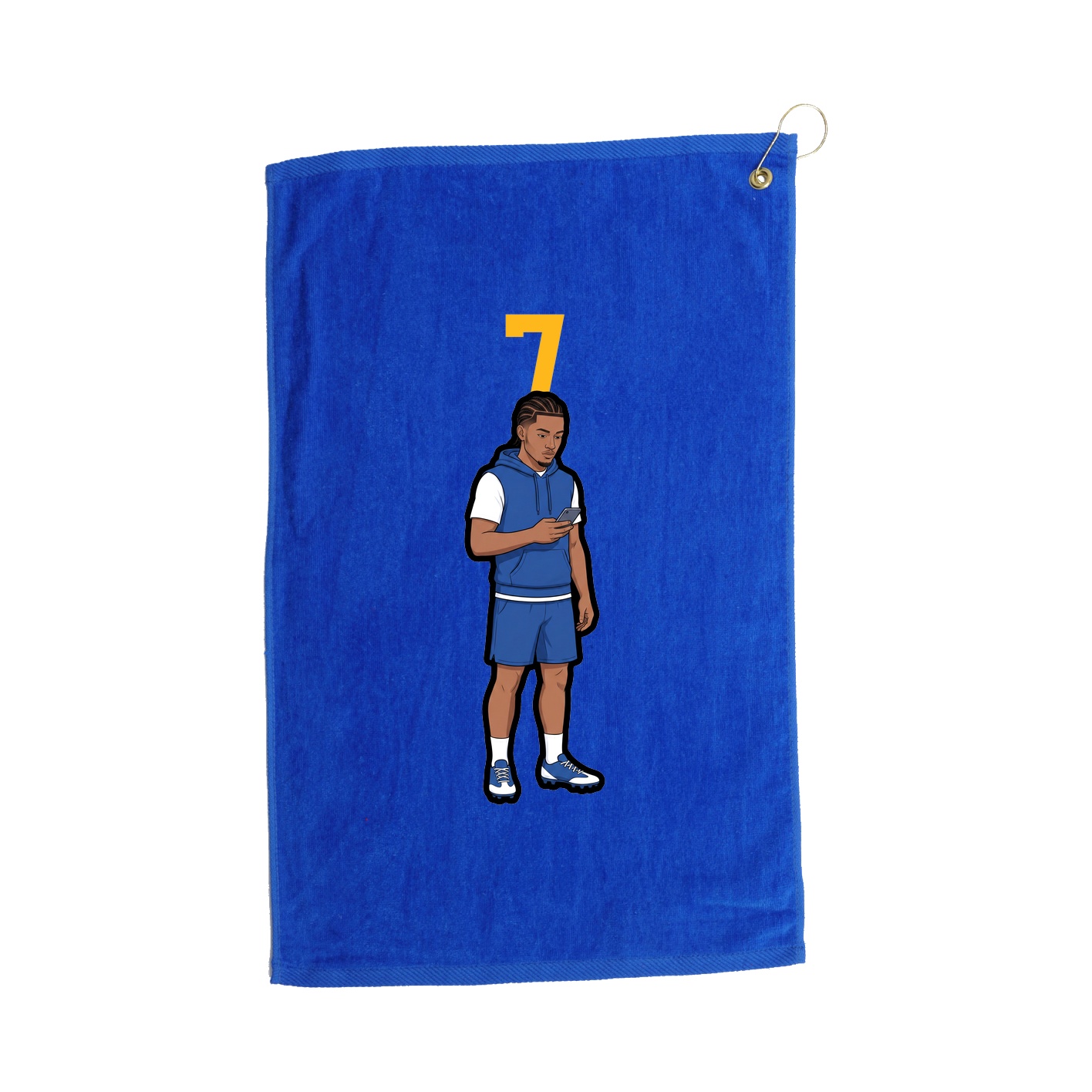 Golf Towel — Number Top in Royal