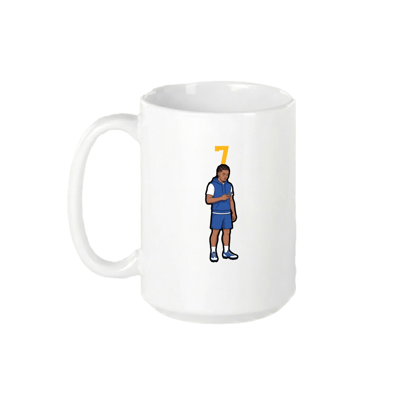15oz Coffee Mug — Number Top in White