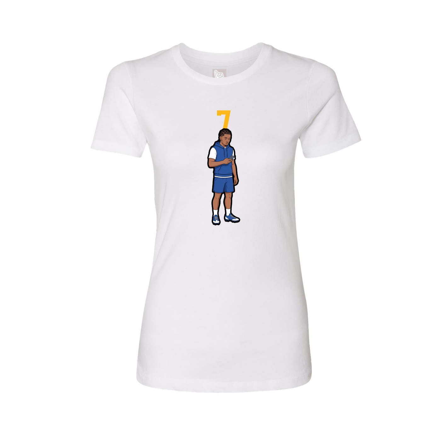 Womens Tee — Number Top in White