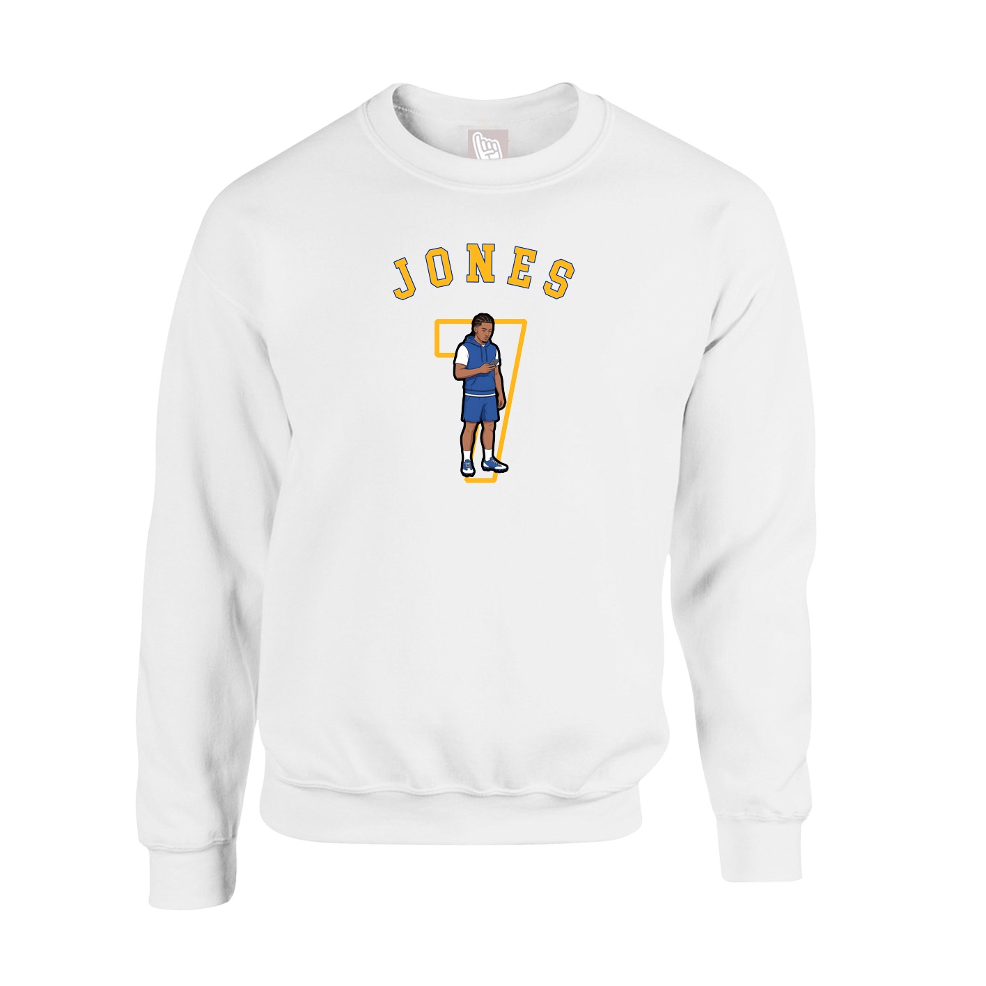 Fleece Crew — Shirsey Arch in White