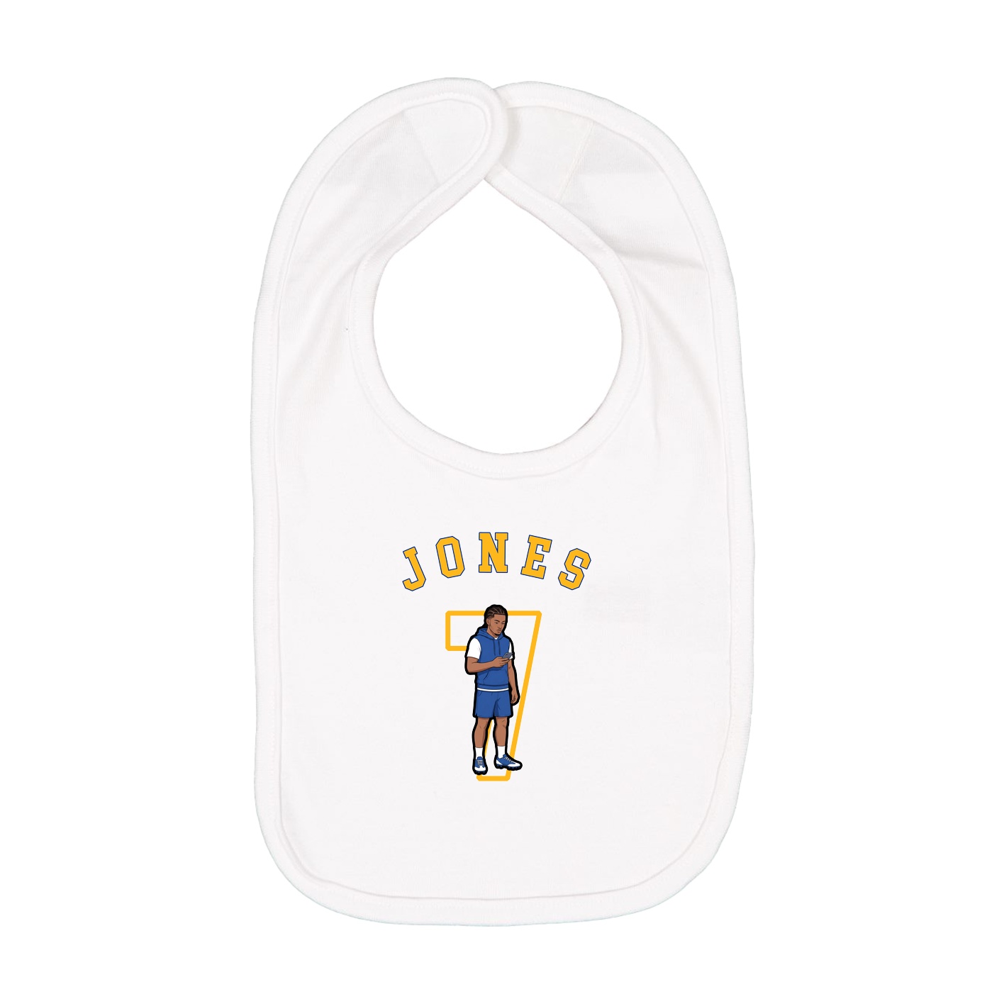 Infant Bib — Shirsey Arch in White