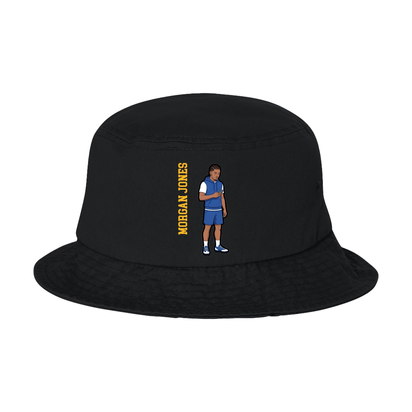 Bucket Cap — Name Vertical in Black