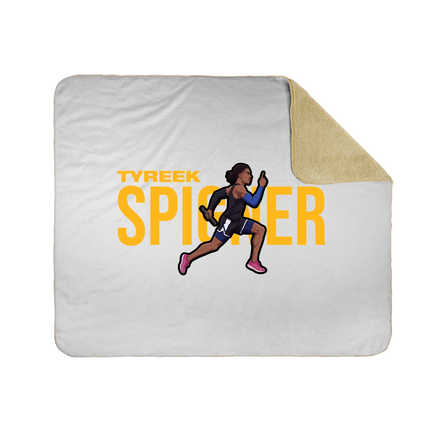 Throw Blanket — Player Name in White
