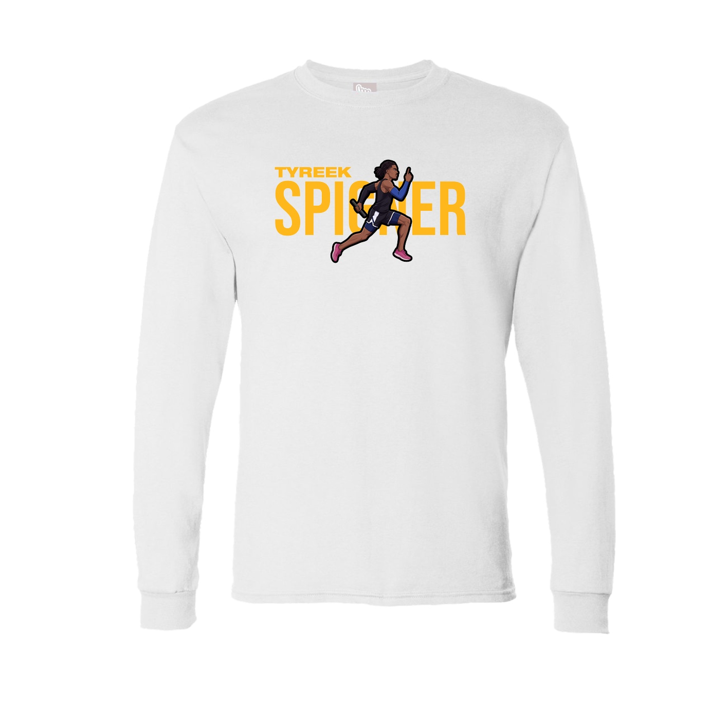 Long Sleeve Tee — Player Name in White