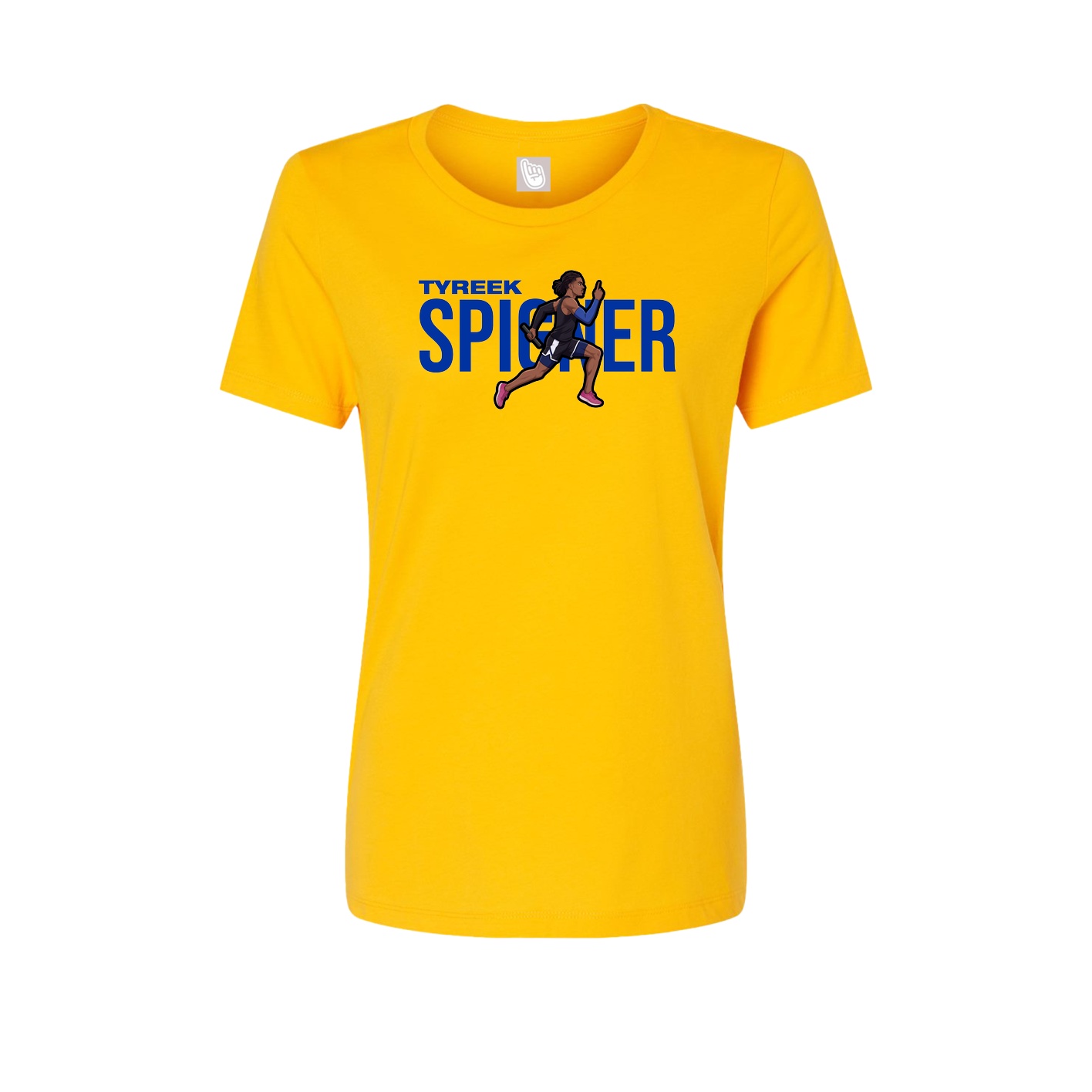 Fitted Women's Tee — Player Name in Gold