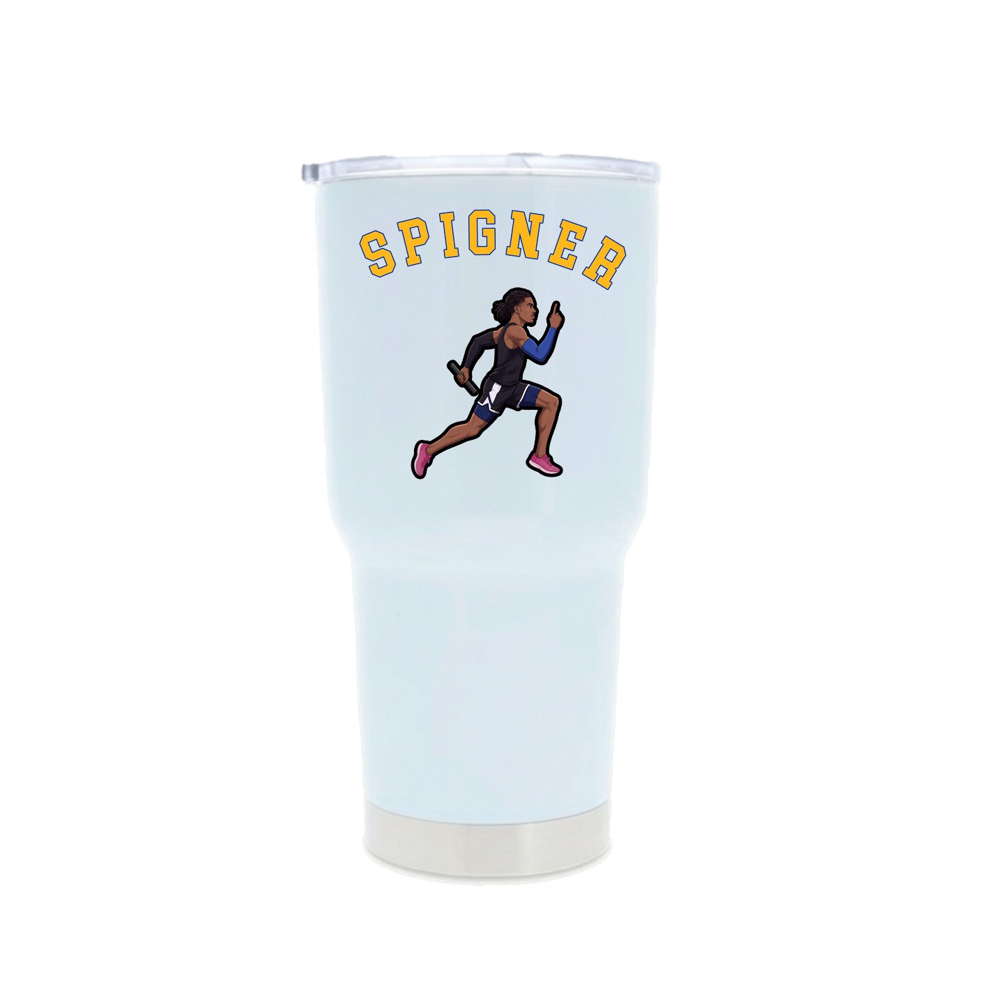 30oz Stainless Steel Tumbler — Shirsey Arch in White