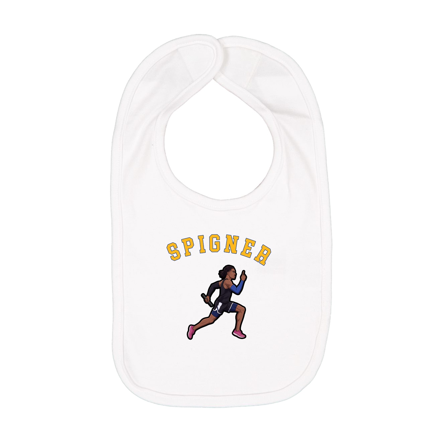 Infant Bib — Shirsey Arch in White