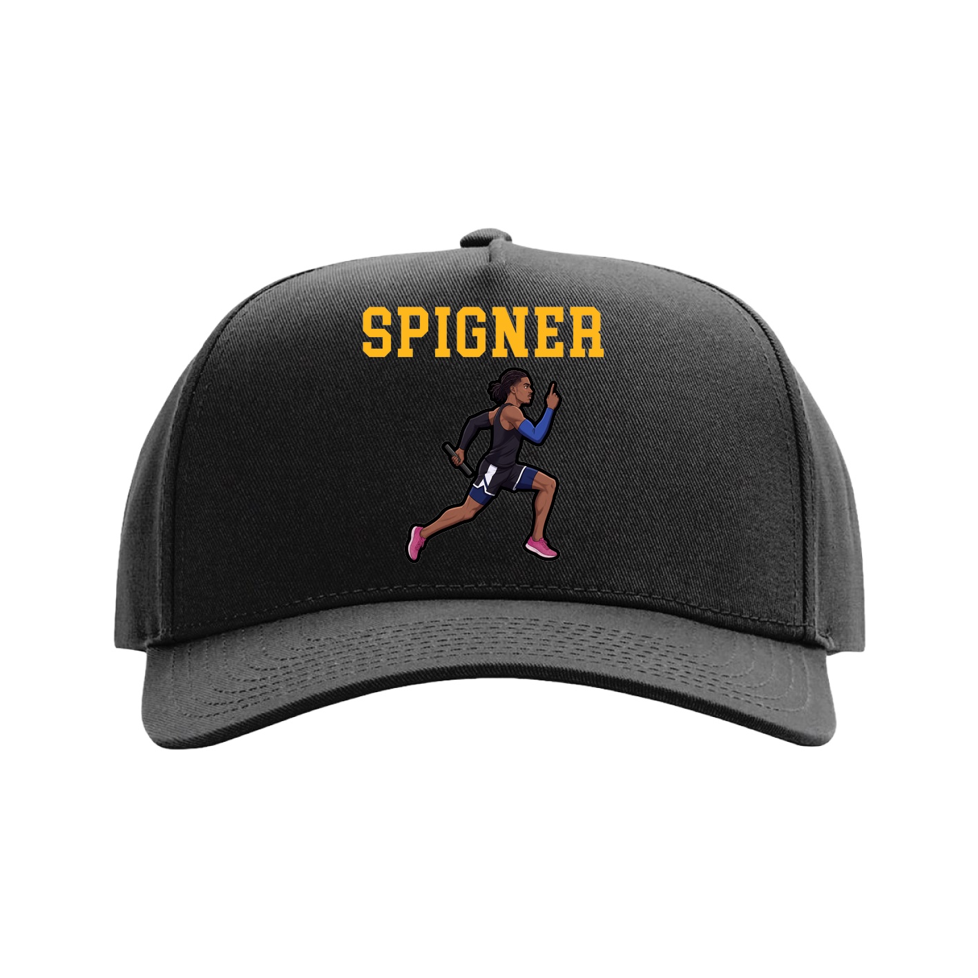 Full Fabric Five-Panel Champ Cap — Shirsey in Black
