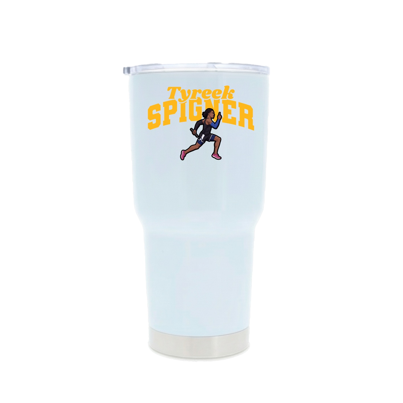 30oz Stainless Steel Tumbler — Signature Arch in White