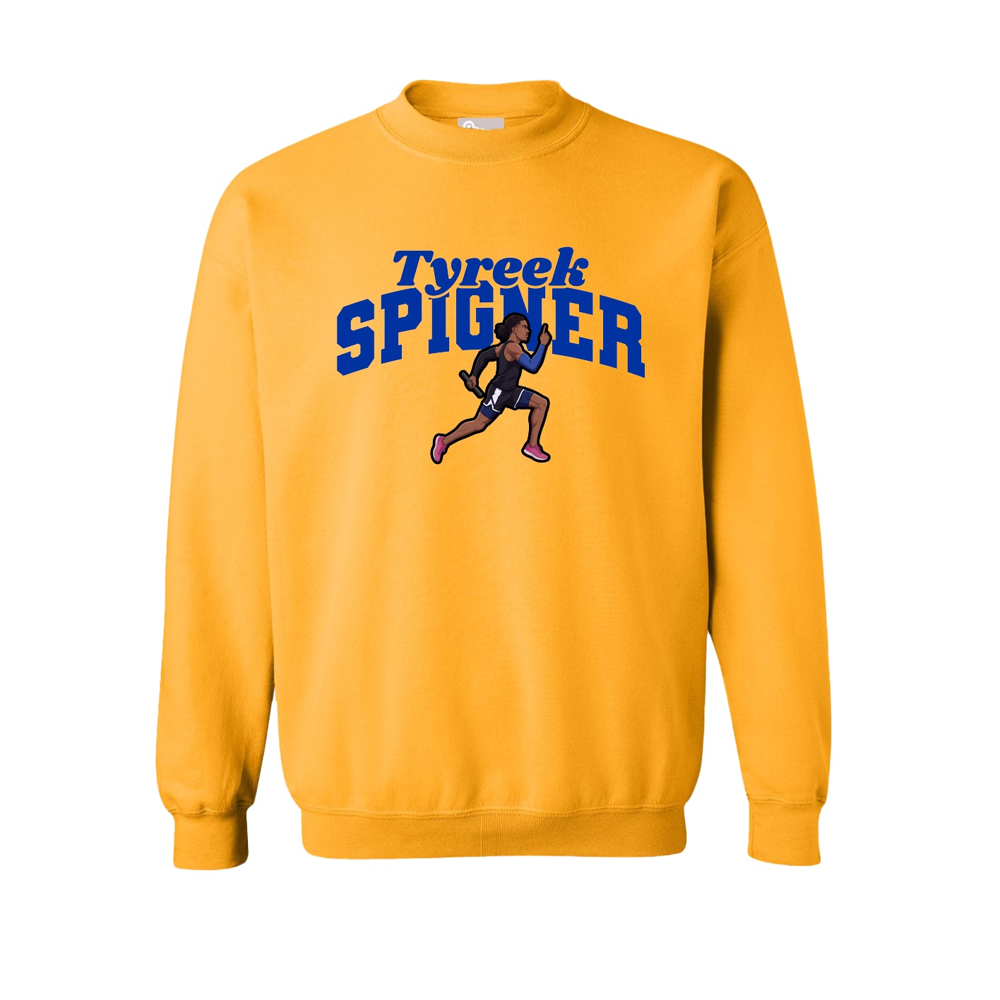 Fleece Crew — Signature Arch in Gold