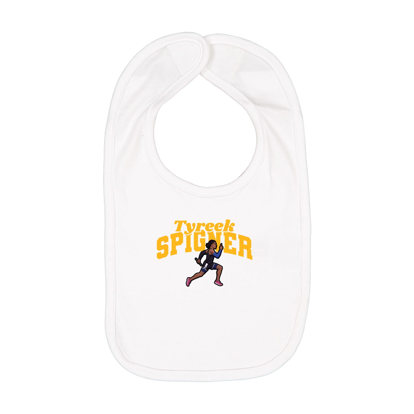 Infant Bib — Signature Arch in White