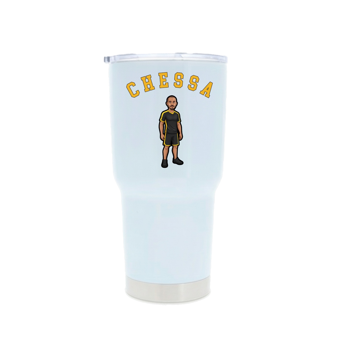 30oz Stainless Steel Tumbler — Shirsey Arch in White