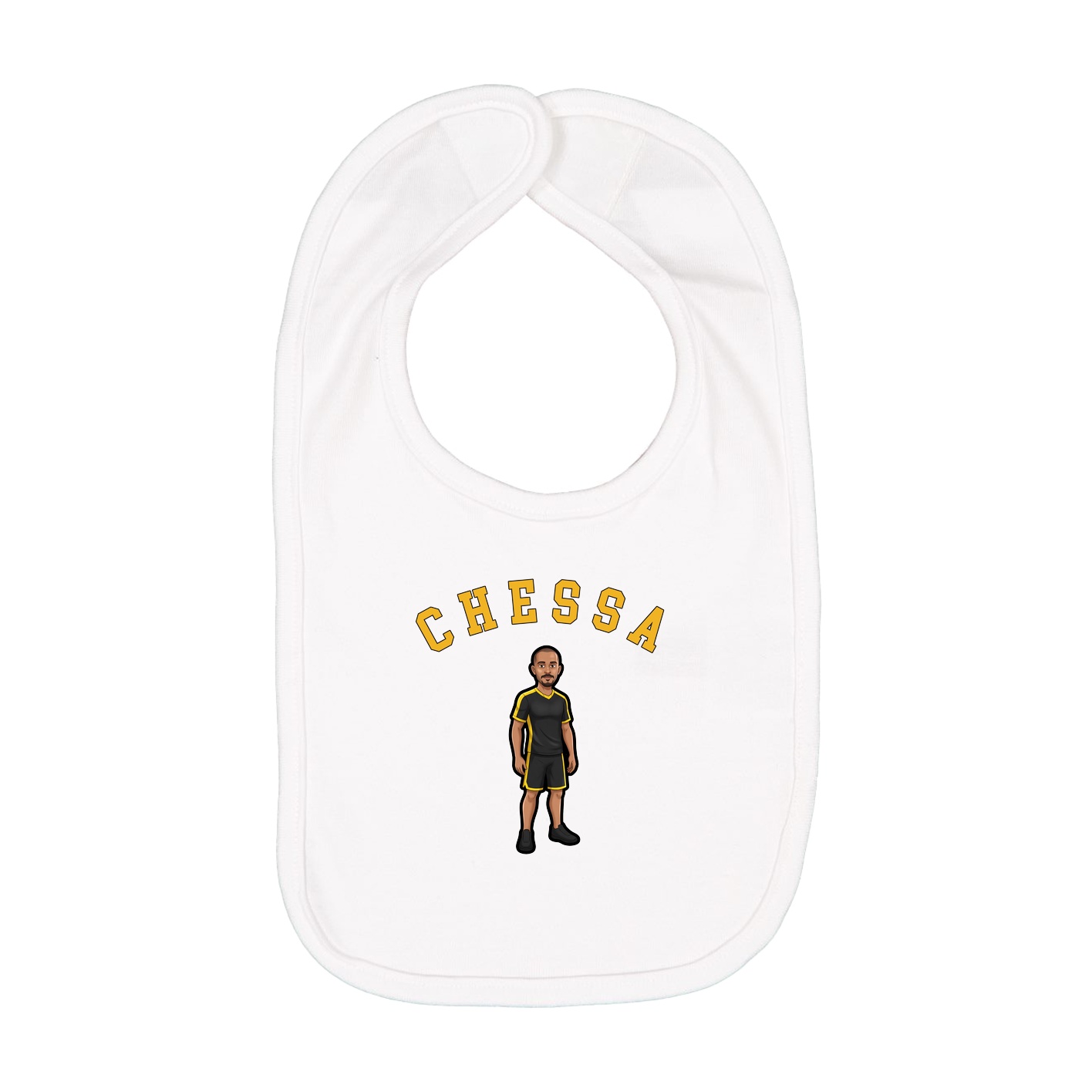 Infant Bib — Shirsey Arch in White