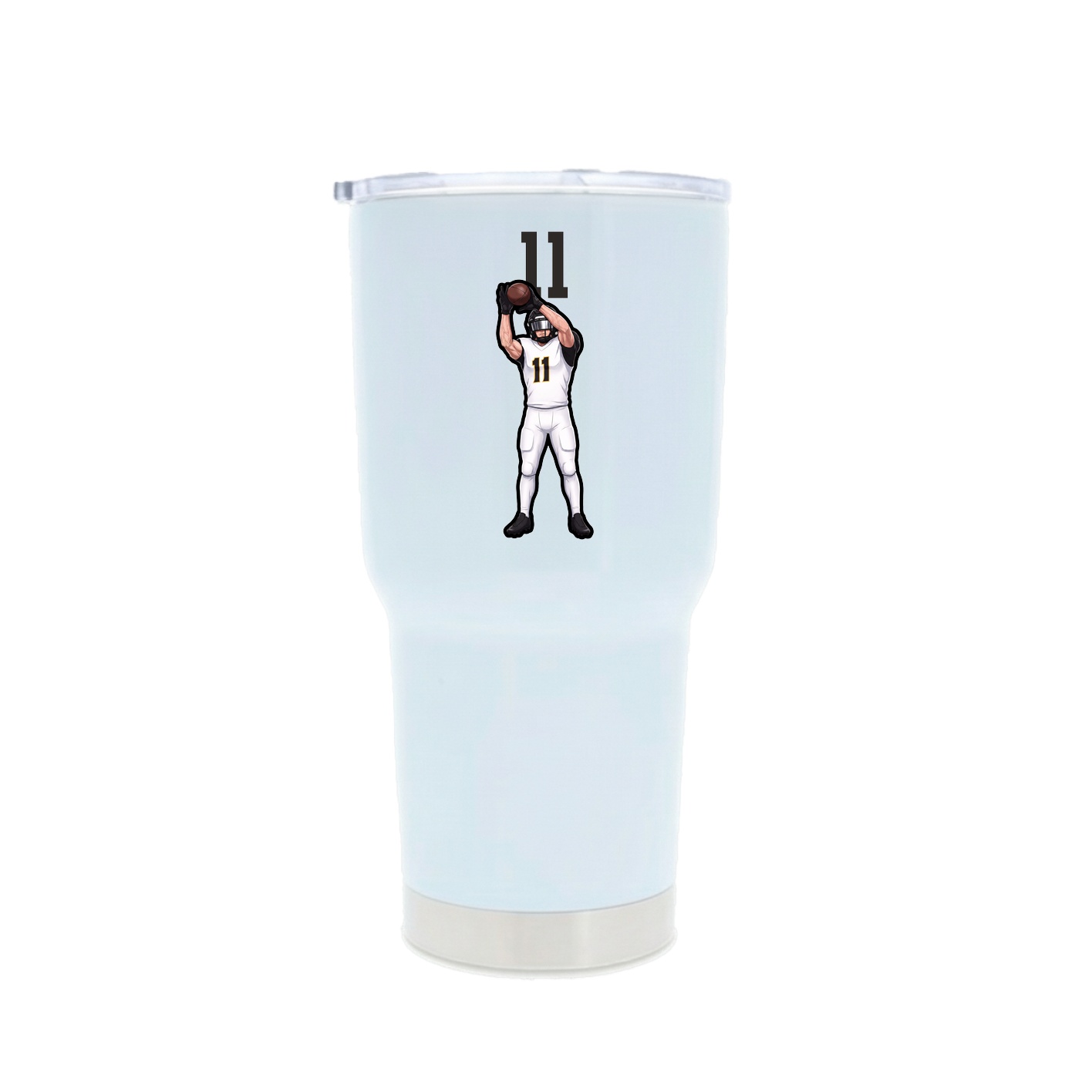 30oz Stainless Steel Tumbler — Number Top in White
