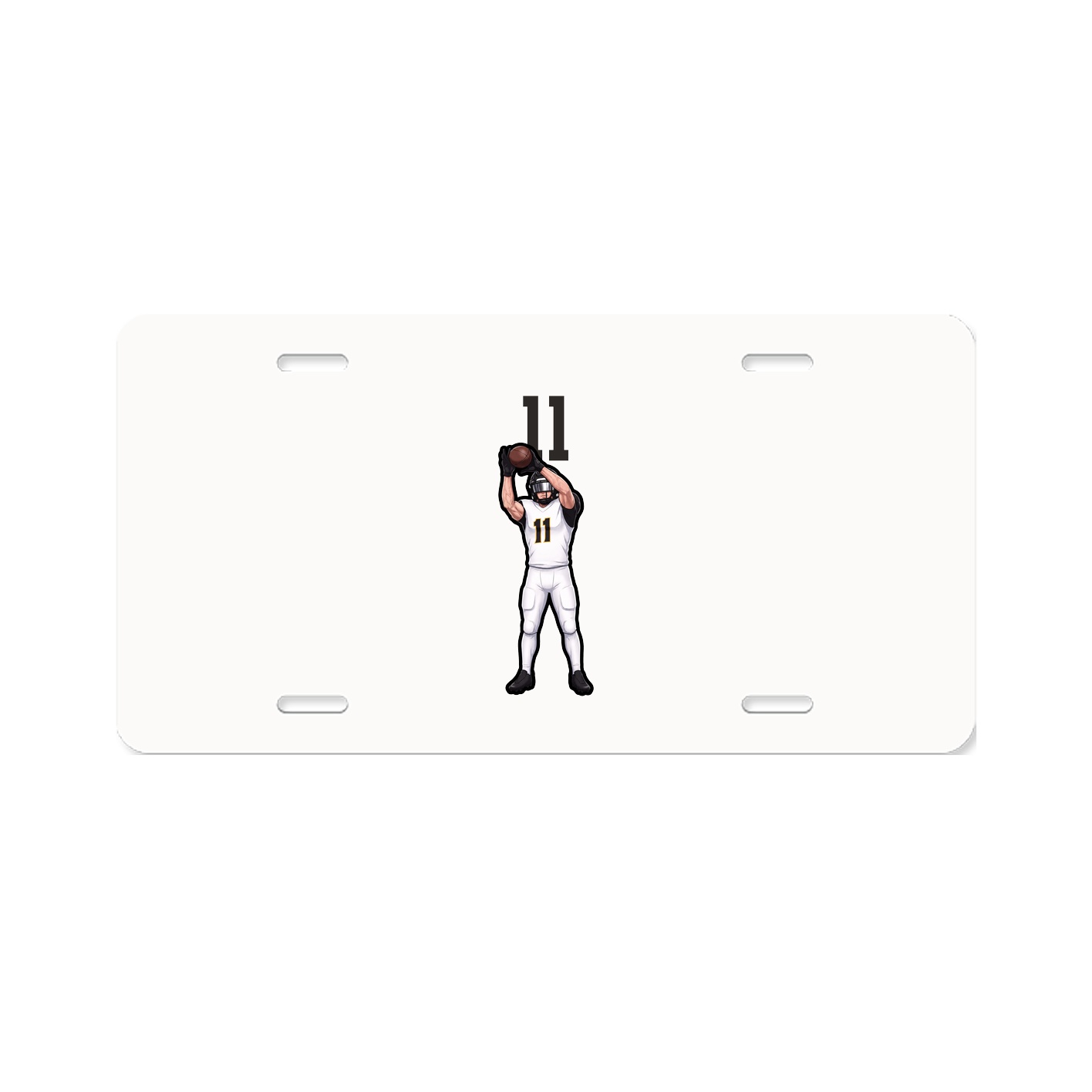 License Plate — Number Top in Classic