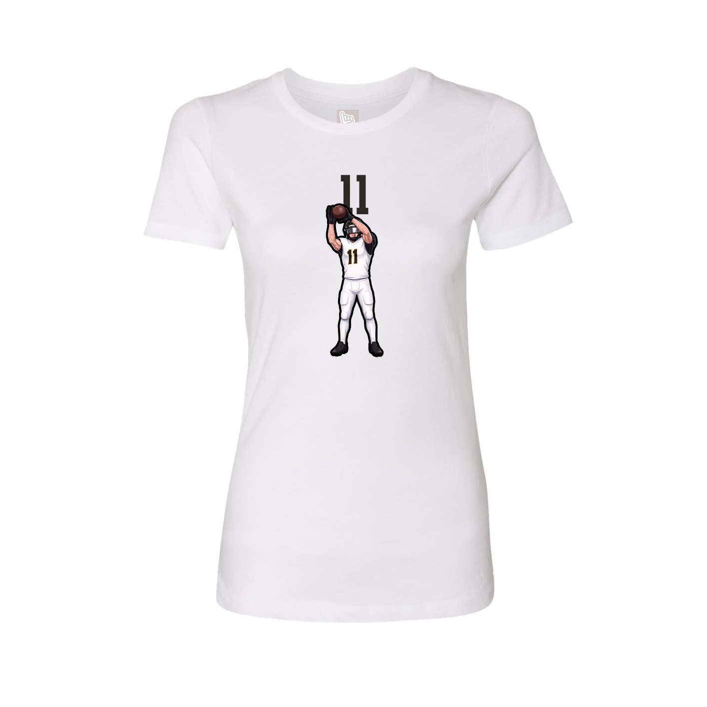 Fitted Women's Tee — Number Top in White