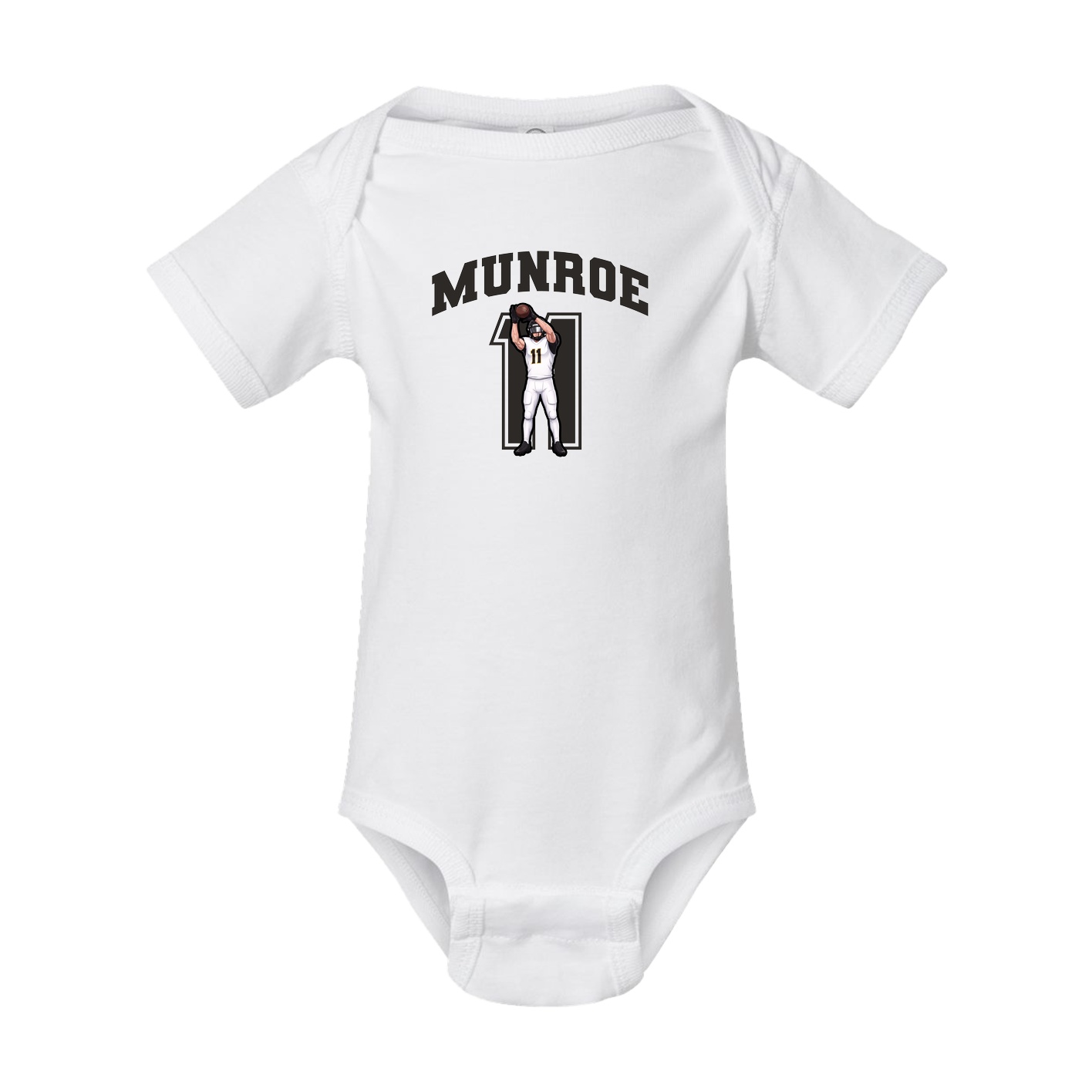 Baby Onesie — Number in White