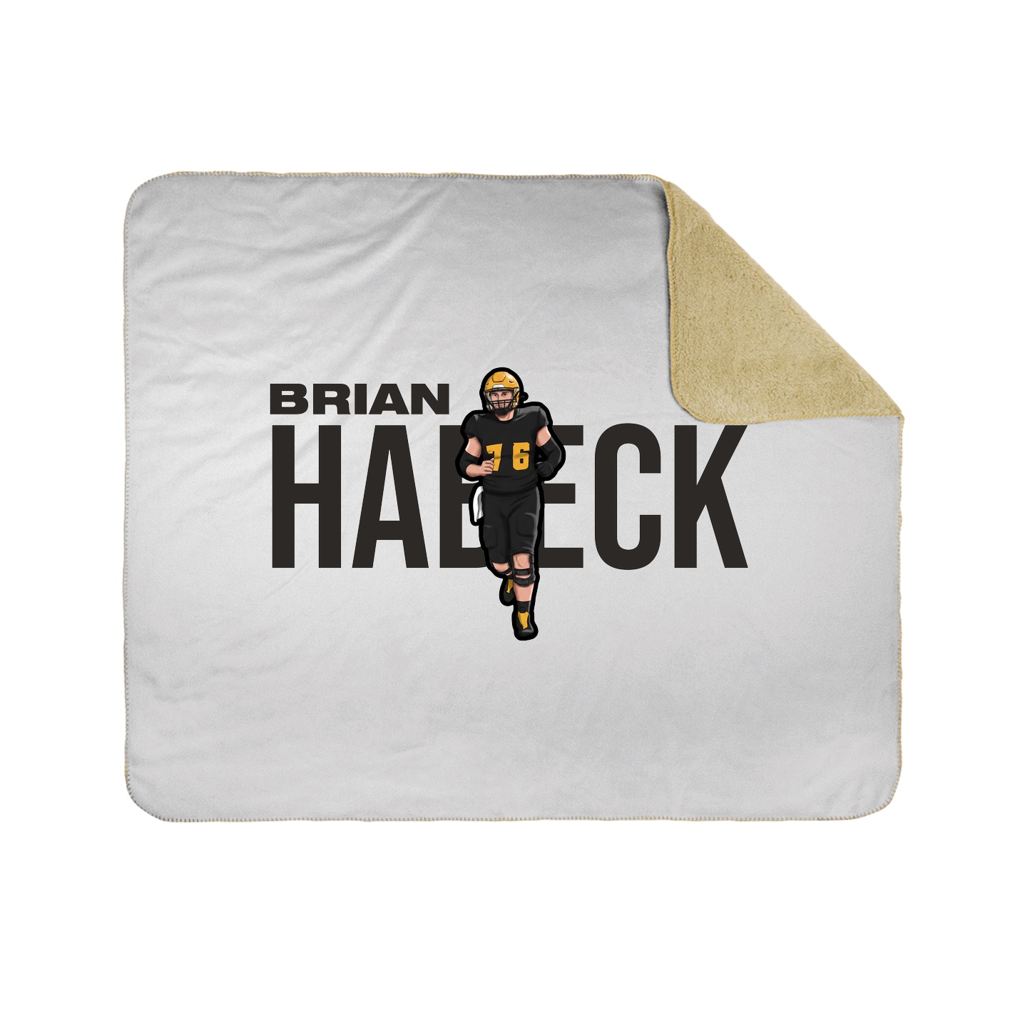 Throw Blanket — Player Name in White