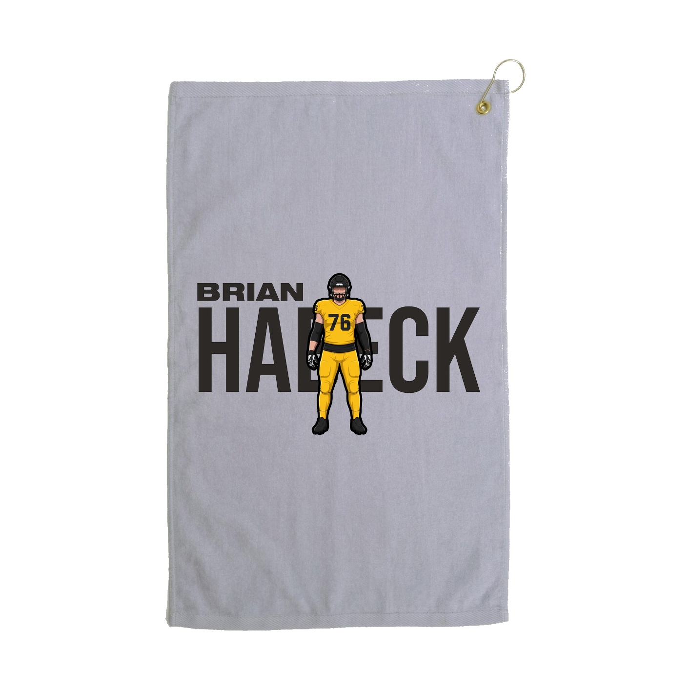 Golf Towel — Player Name in Grey