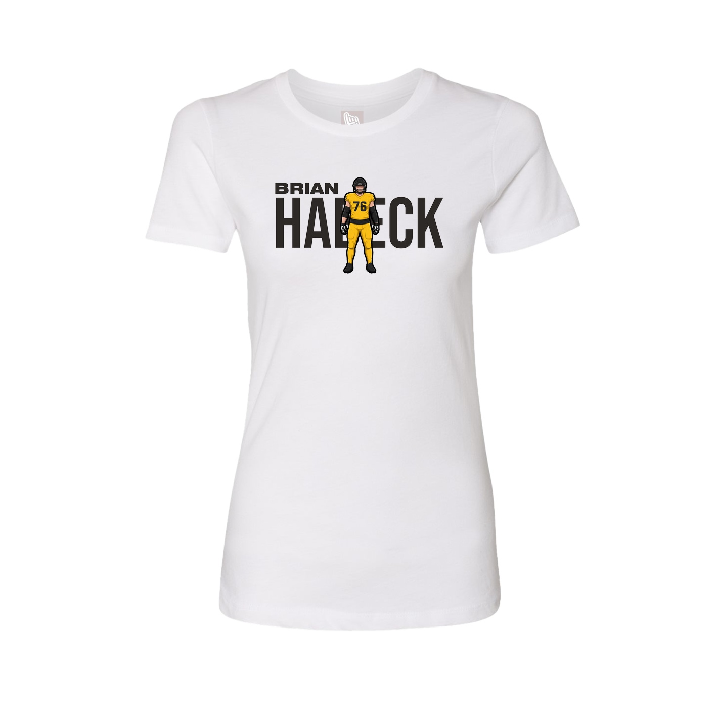 Fitted Women's Tee — Player Name in White