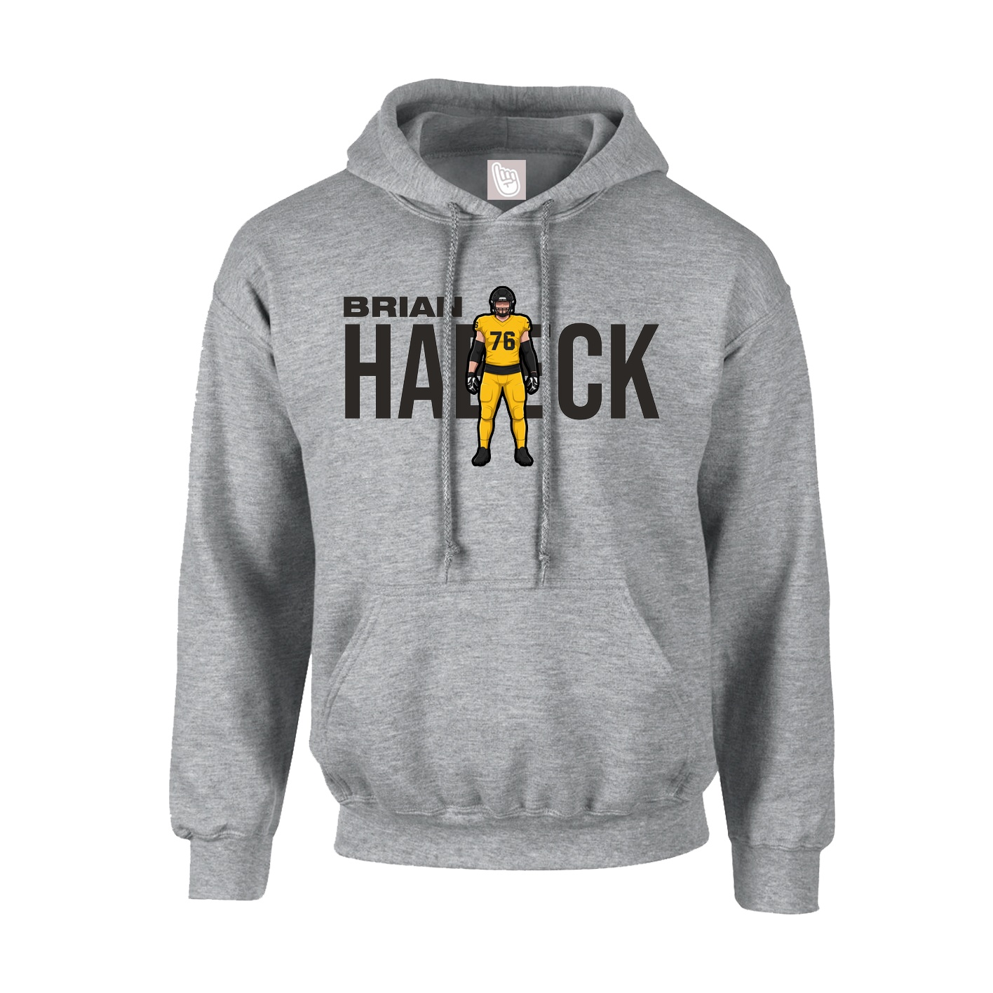 Hoodie — Player Name in Grey