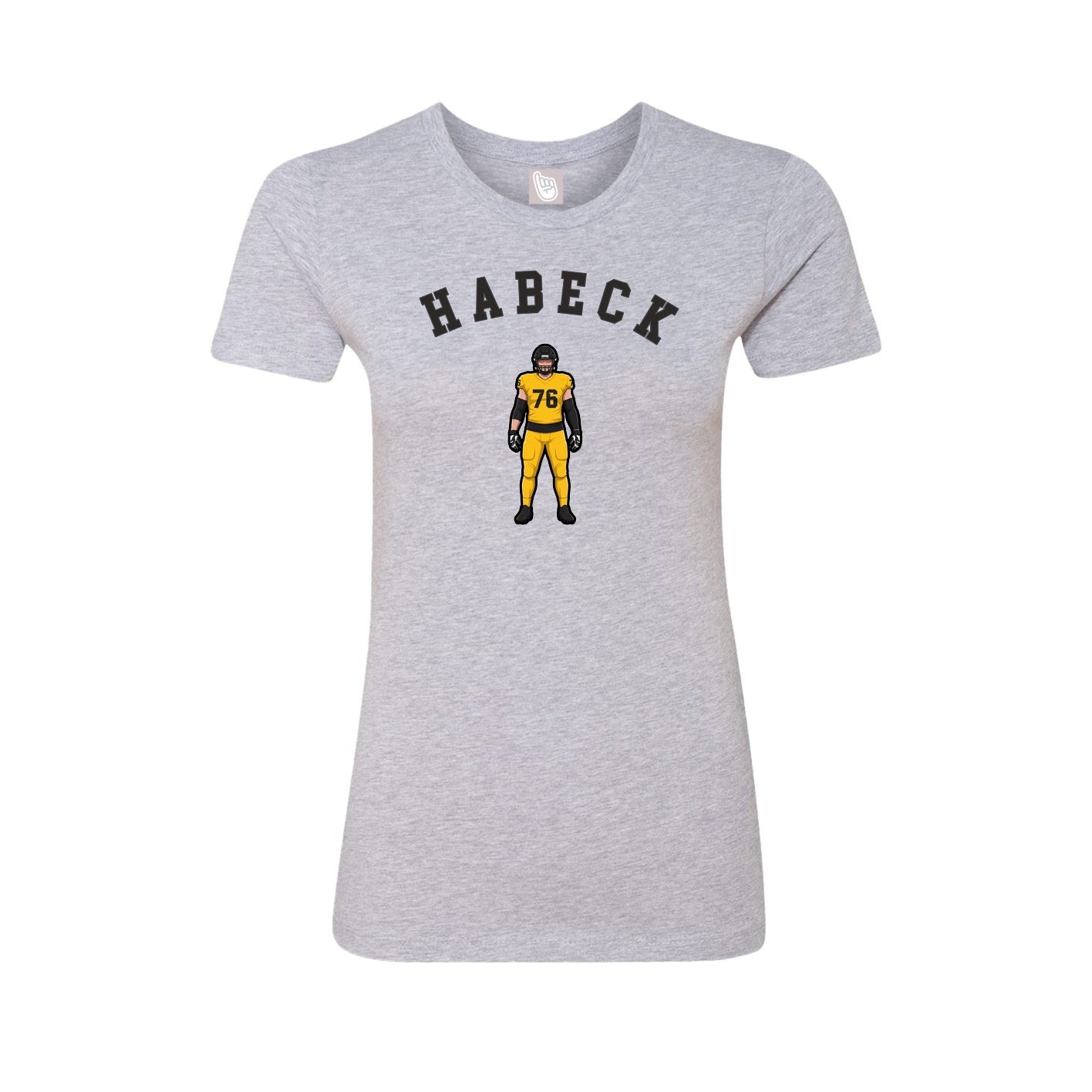 Fitted Women's Tee — Shirsey Arch in Grey