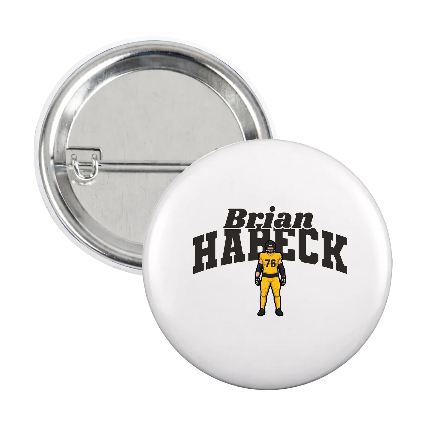 Game Day Button — Signature Arch in White