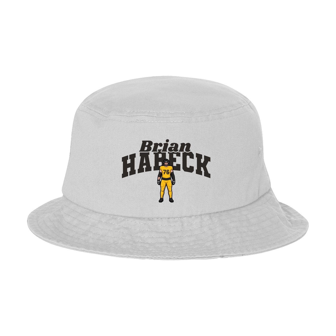 Bucket Cap — Signature Arch in White