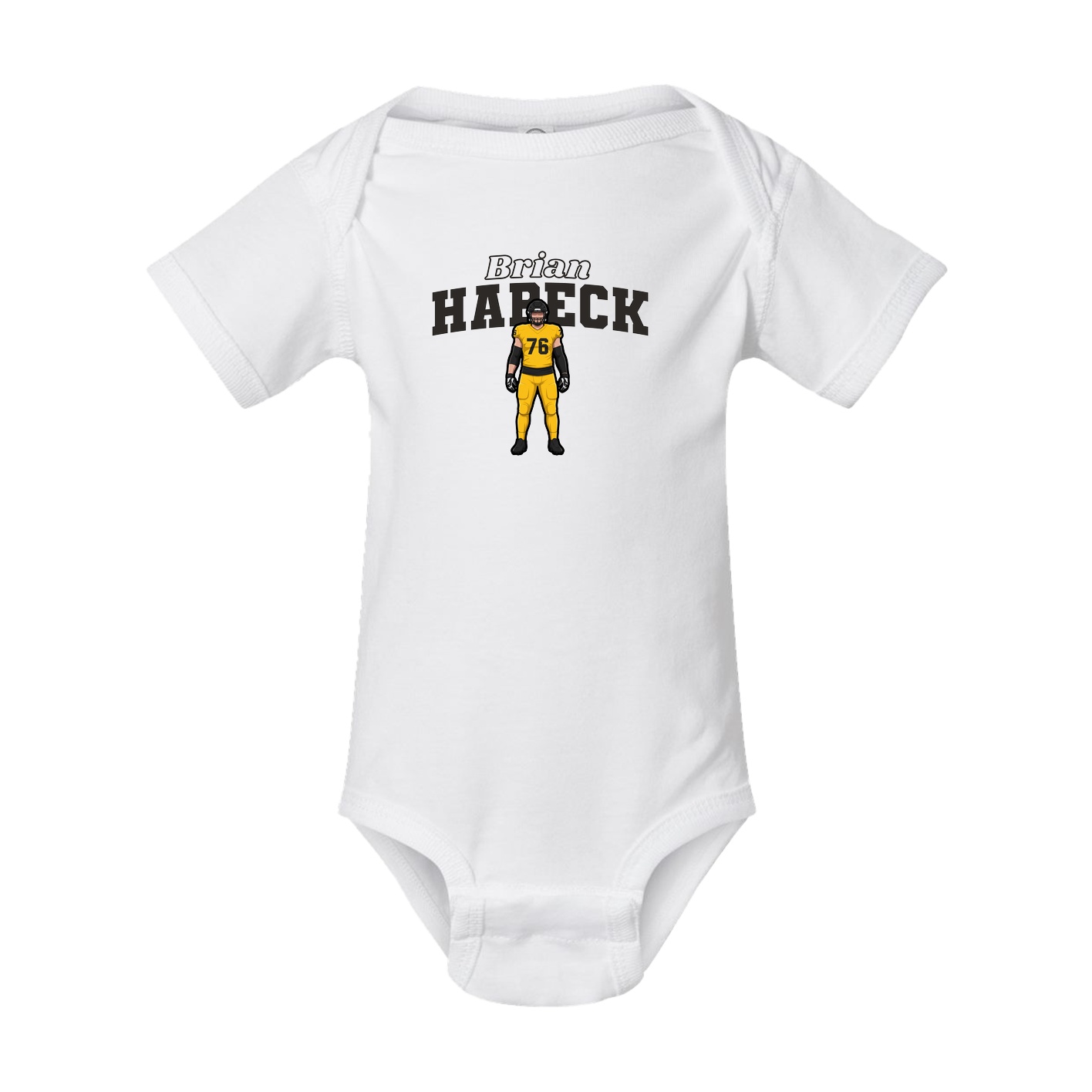 Baby Onesie — Name Arch in White