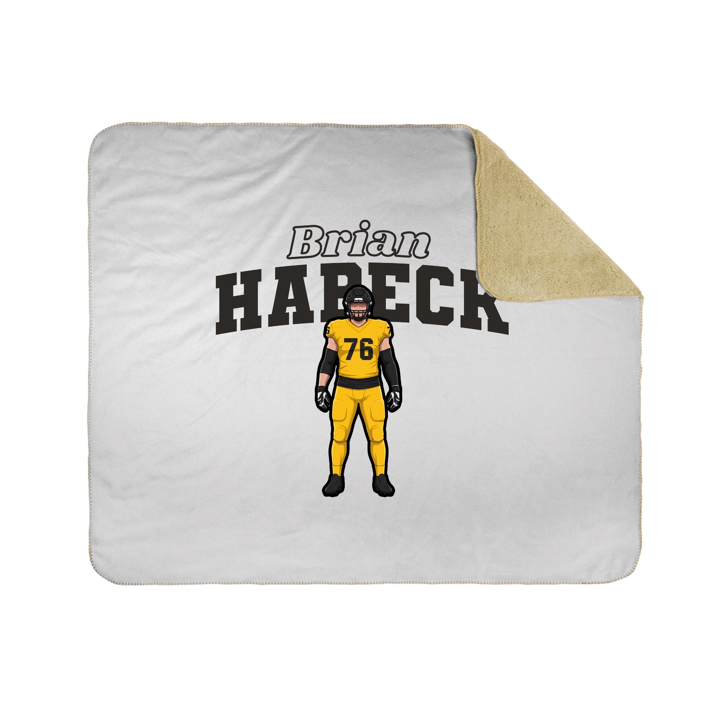 Throw Blanket — Name Arch in White
