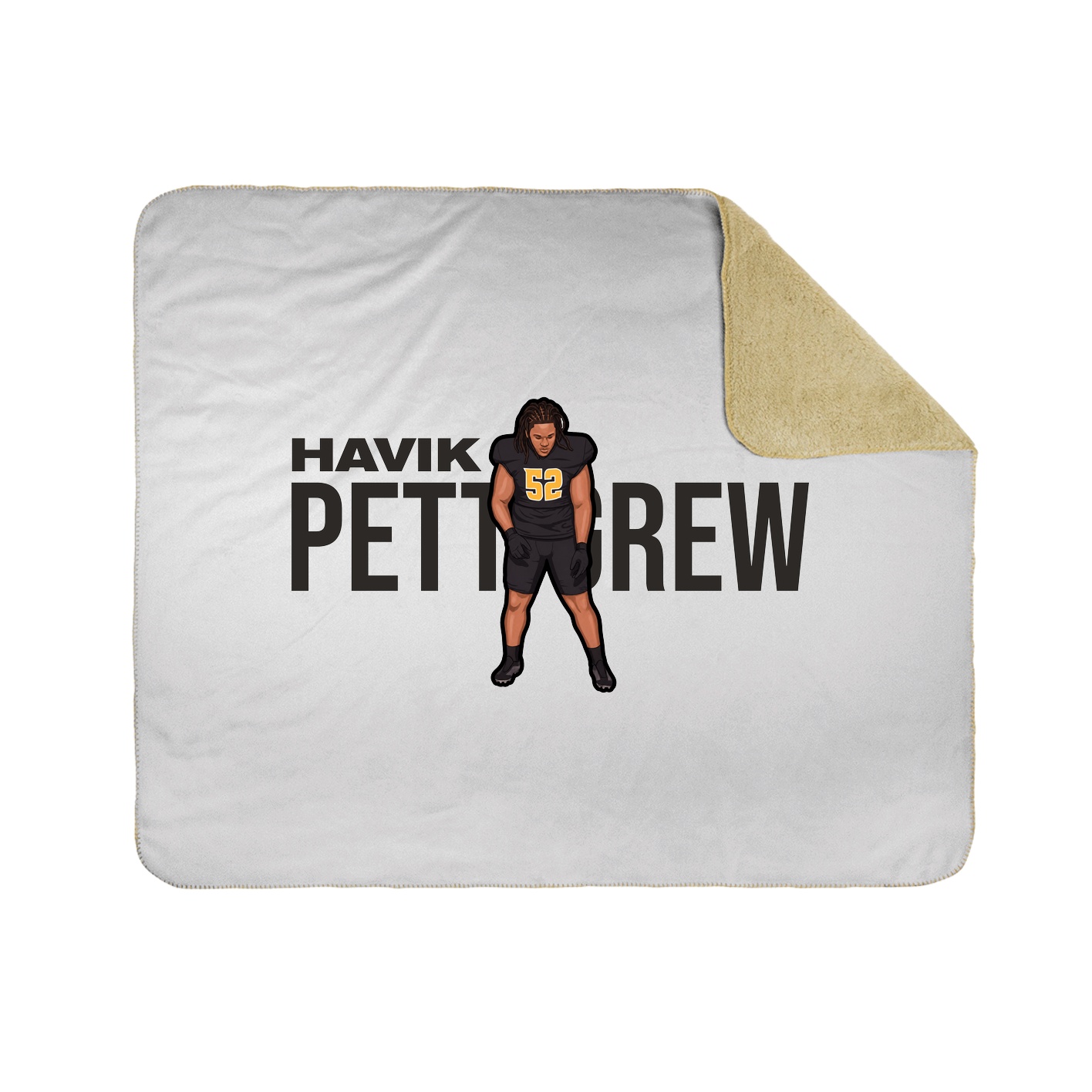 Throw Blanket — Player Name in White