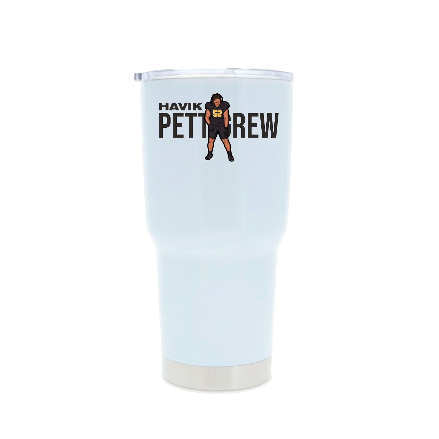 30oz Stainless Steel Tumbler — Player Name in White