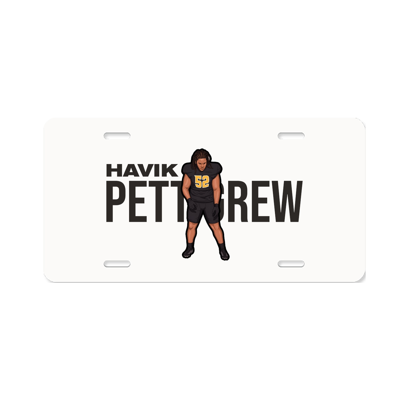 License Plate — Player Name in Classic