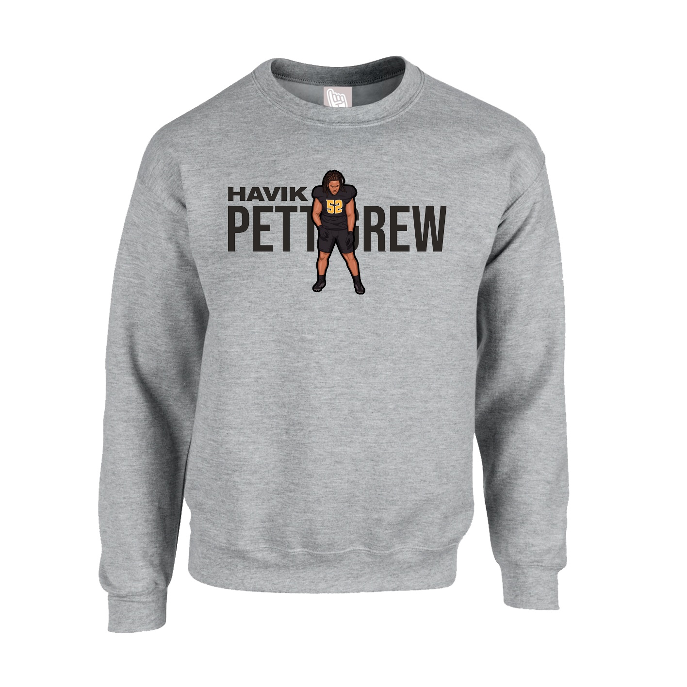 Fleece Crew — Player Name in Grey