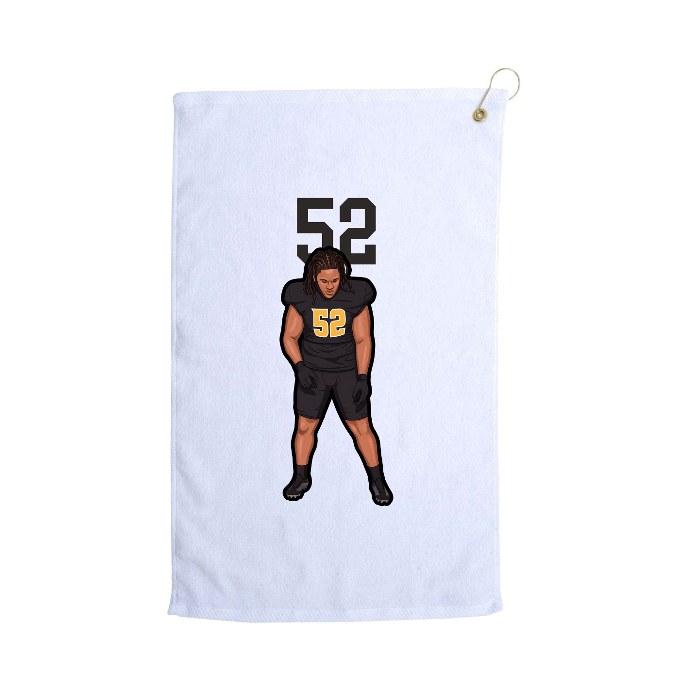 Golf Towel — Number Top in White