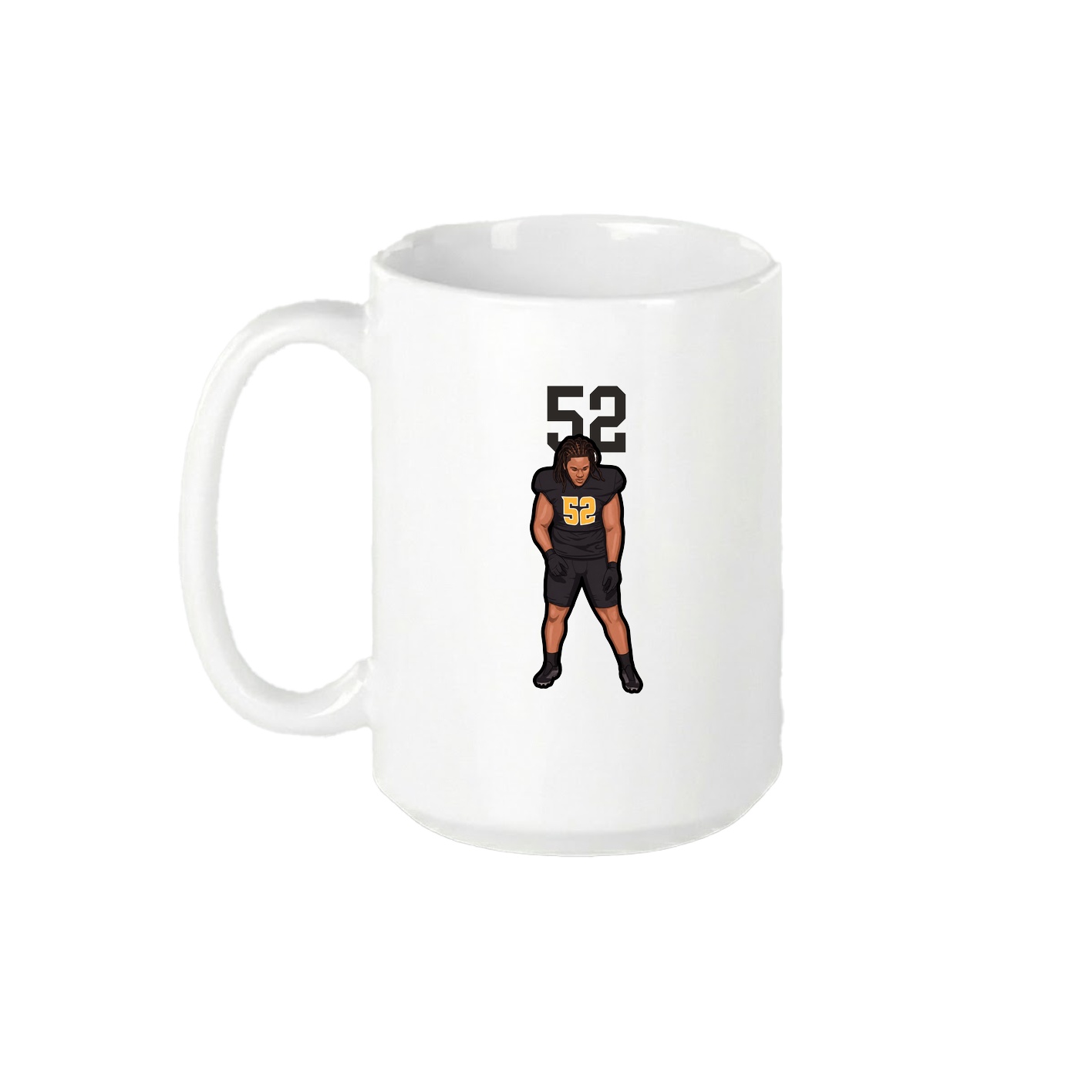 15oz Coffee Mug — Number Top in White