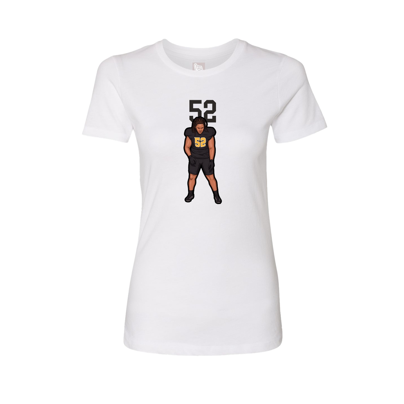 Fitted Women's Tee — Number Top in White