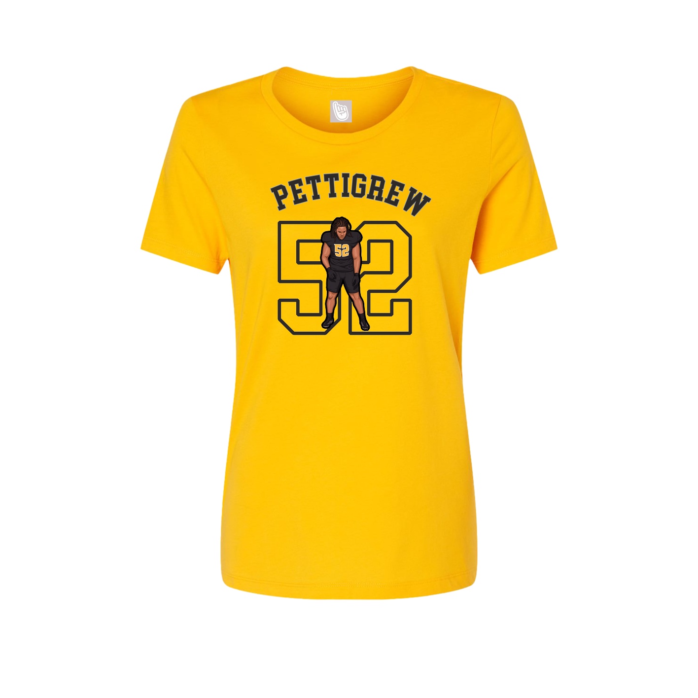 Fitted Women's Tee — Shirsey Arch in Gold
