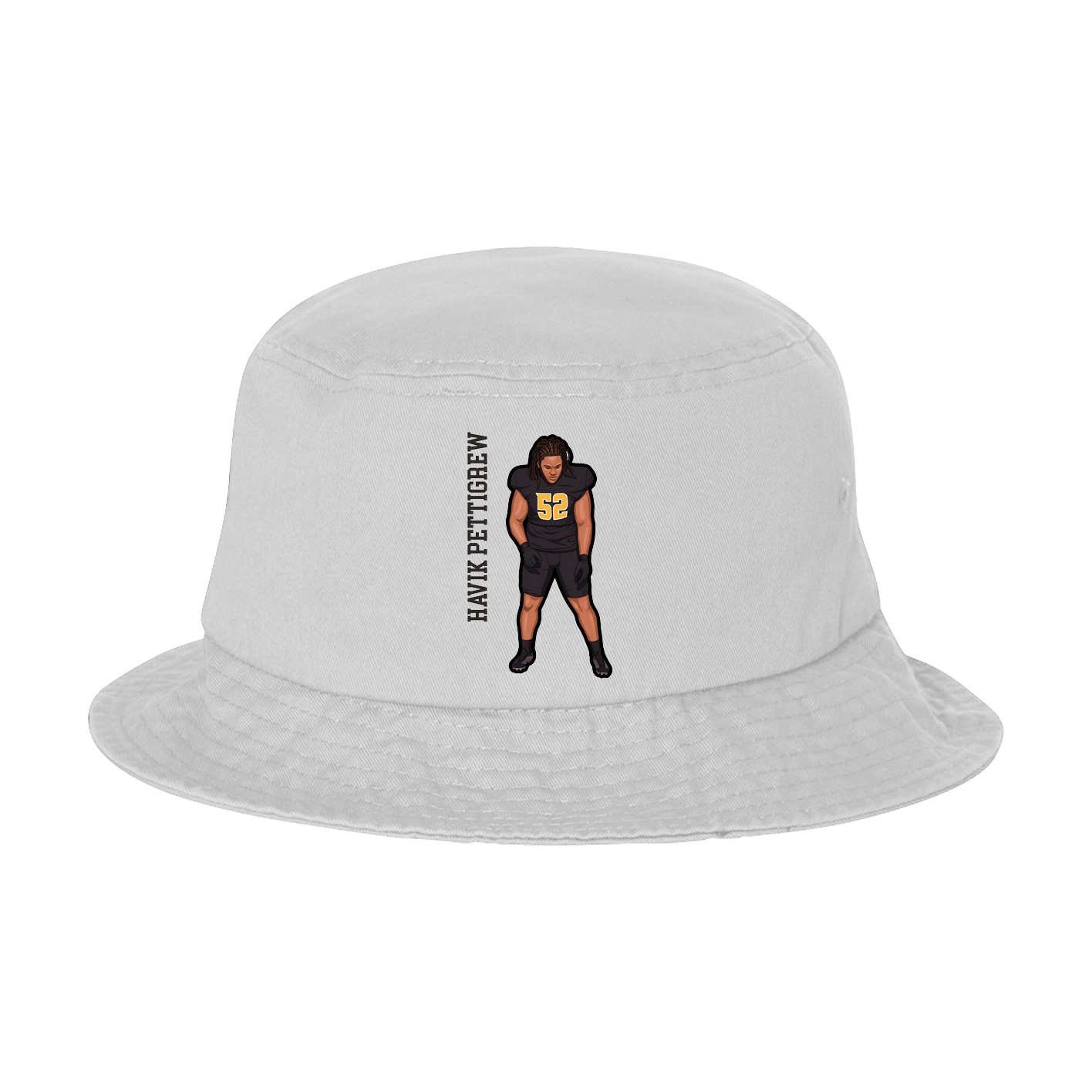 Bucket Cap — Name Vertical in White