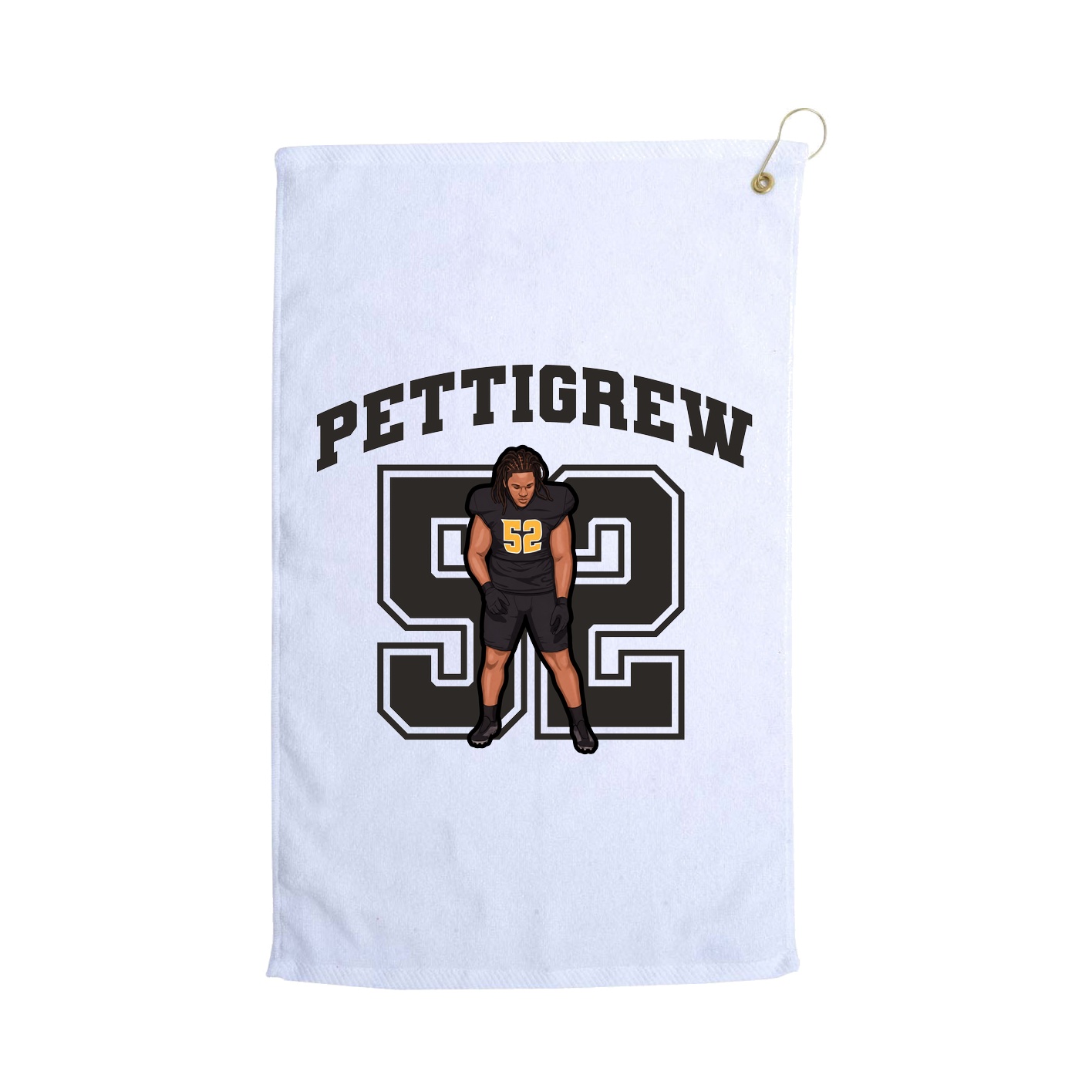 Golf Towel — Number in White