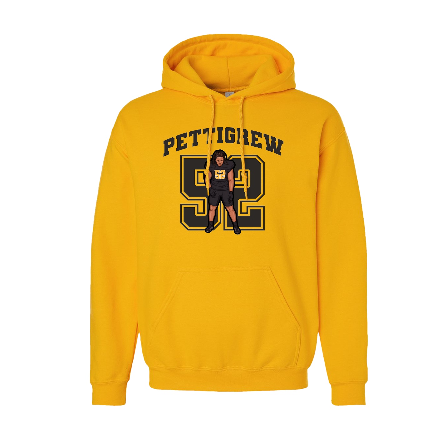 Youth Hoodie — Number in Gold