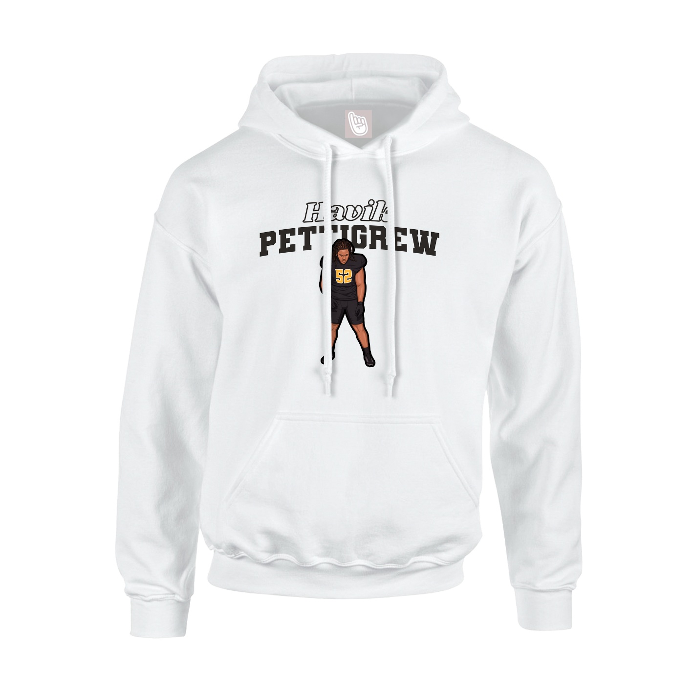 Hoodie — Name Arch in White